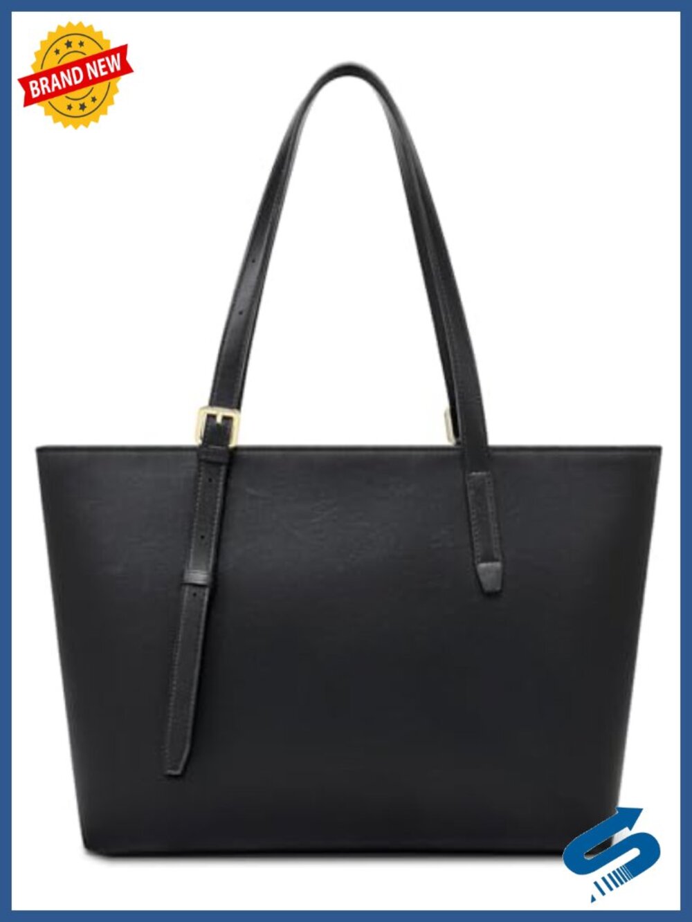 Faux Leather Tote Bag for Women Shoulder Handbag Work Office Laptop